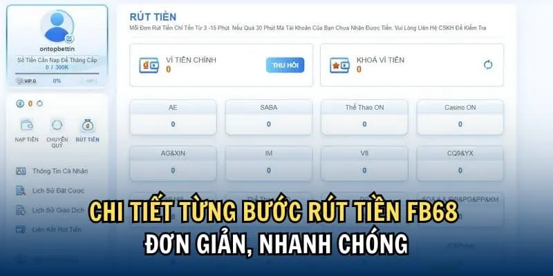 Làm sao để nạp rút tiền tại nhà cái Fb68?
